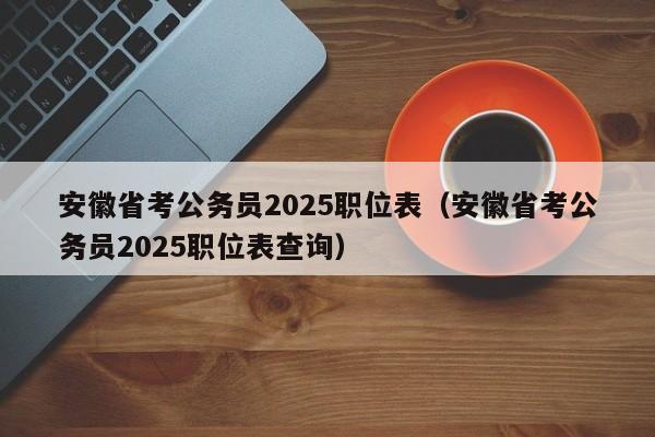 安徽省考公务员2025职位表(安徽省考公务员2025职位表查询)