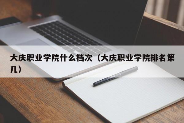 大庆职业学院什么档次(大庆职业学院排名第几)